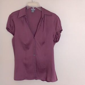 Silk short sleeve blouse